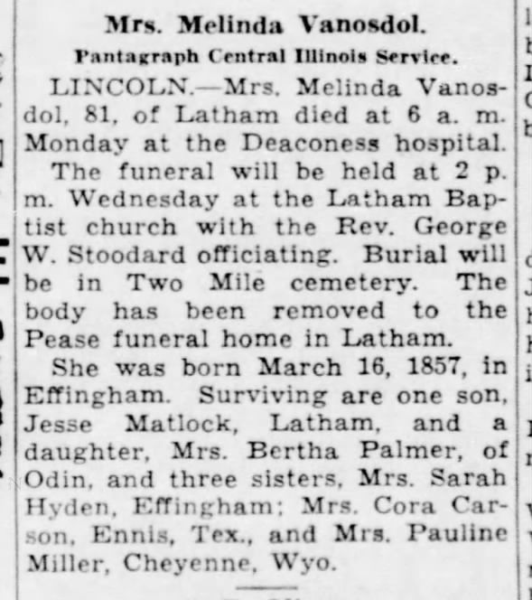 Clipping from The Pantagraph
